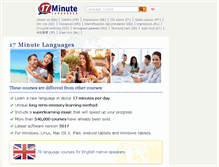 Tablet Screenshot of 17-minute-languages.com